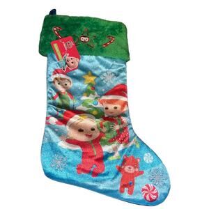 Cocomelon Christmas Stocking- Licensed Blue Holiday -16”- NEW